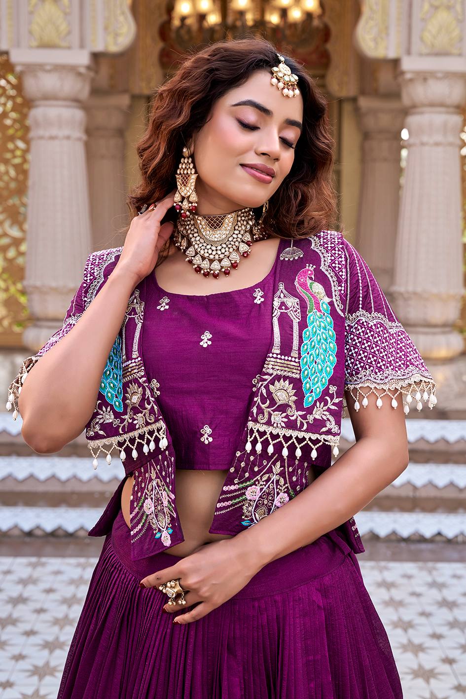 Maharani Vichitra Lehenga Choli with Koti