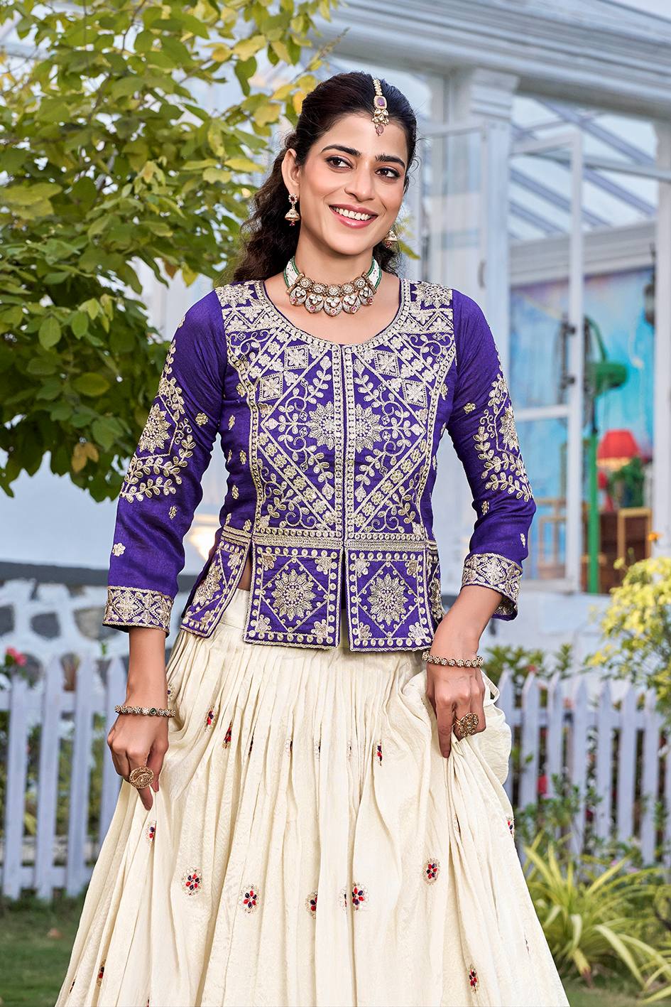 Elegant Tissue Silk Lehenga Set