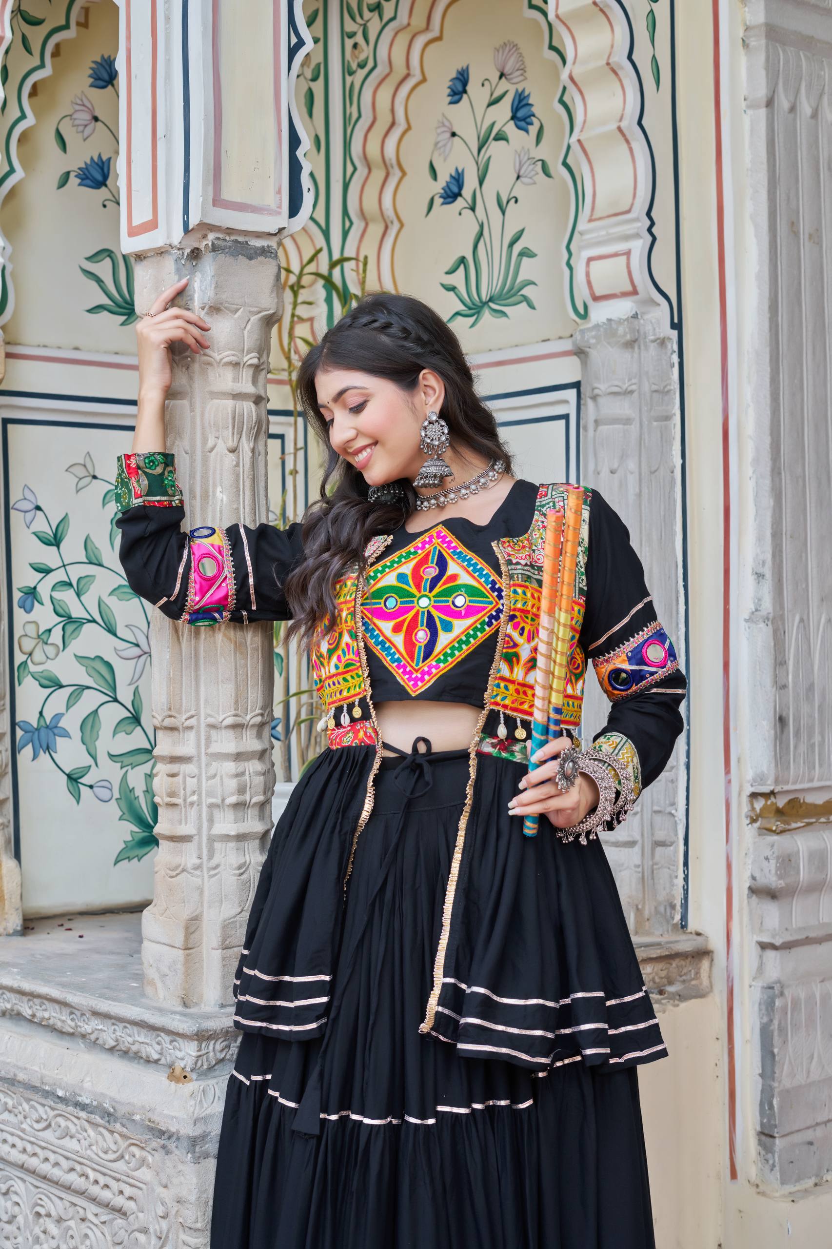 Cotton Gamthi Work Chaniya Choli